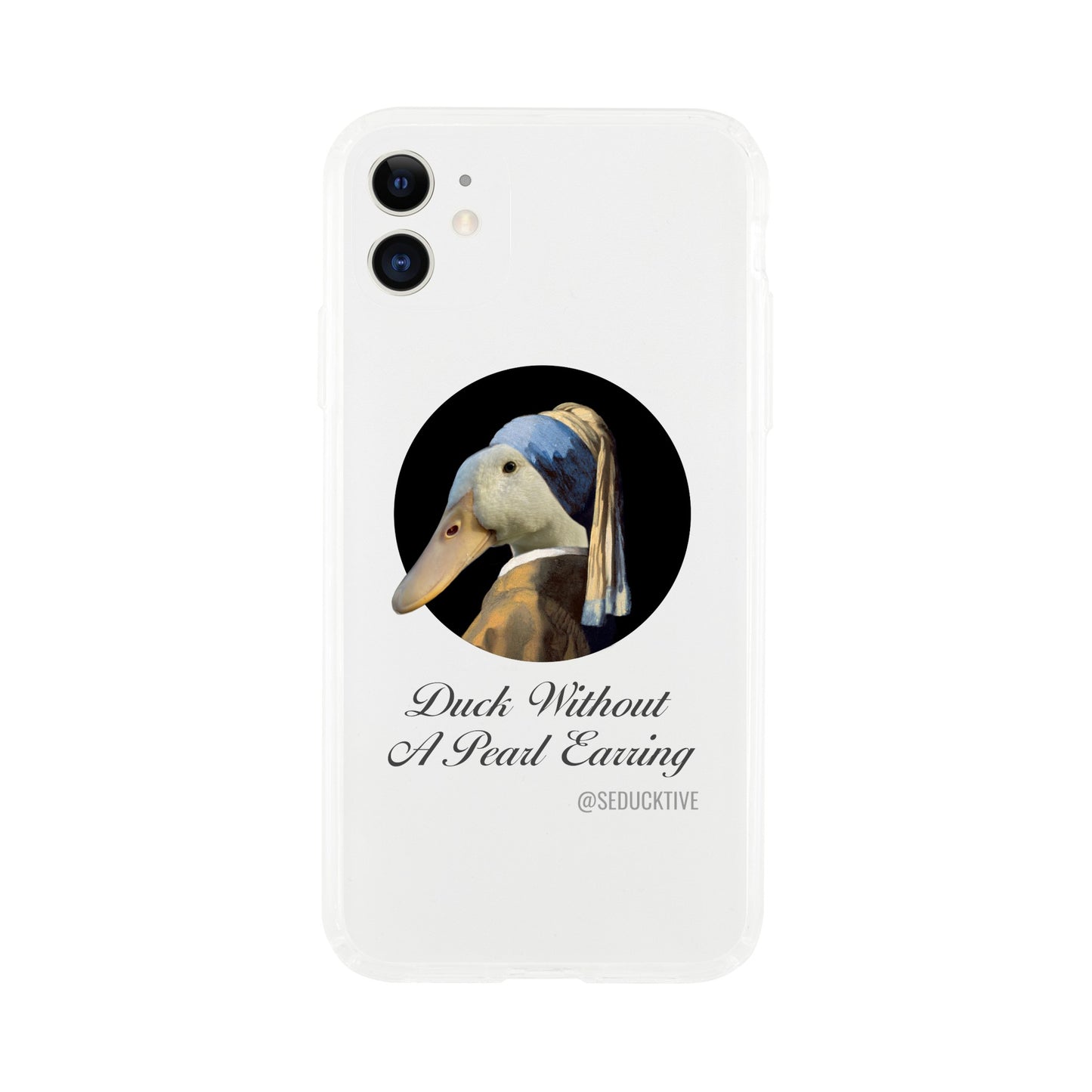 Ducks Without A Pearl Earring Clear iPhone case