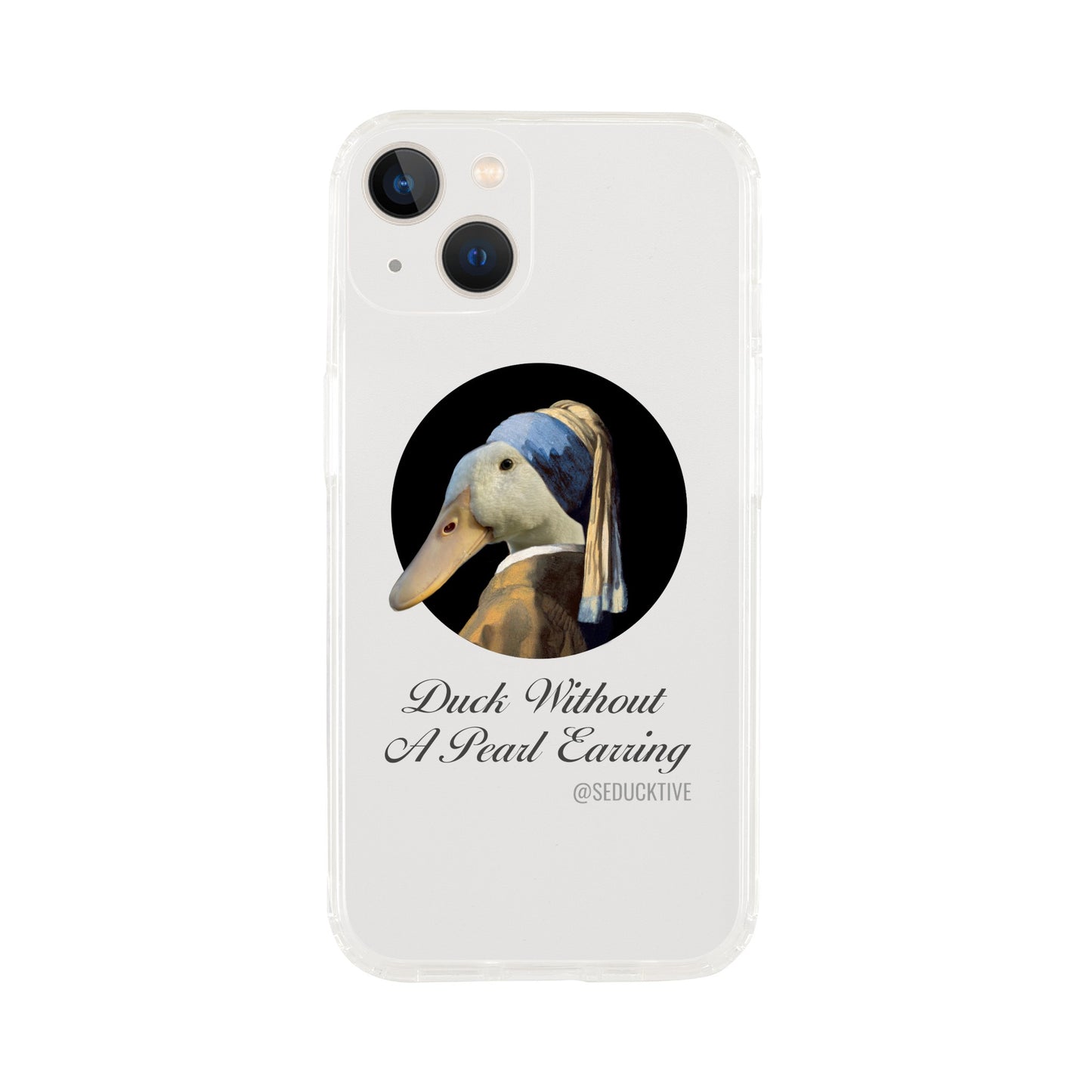 Ducks Without A Pearl Earring Clear iPhone case