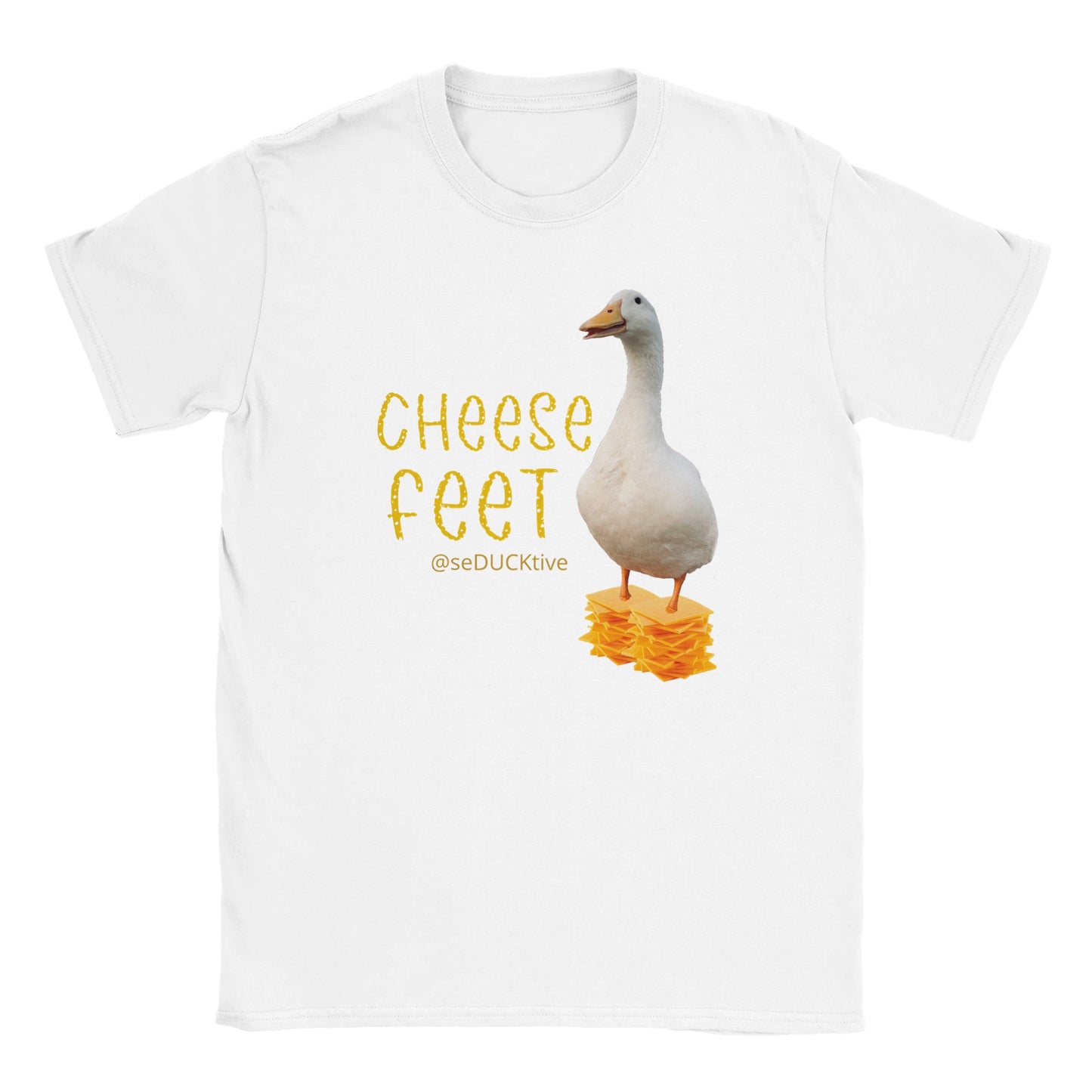 Cheese Feet T Shirt - stack of cheese