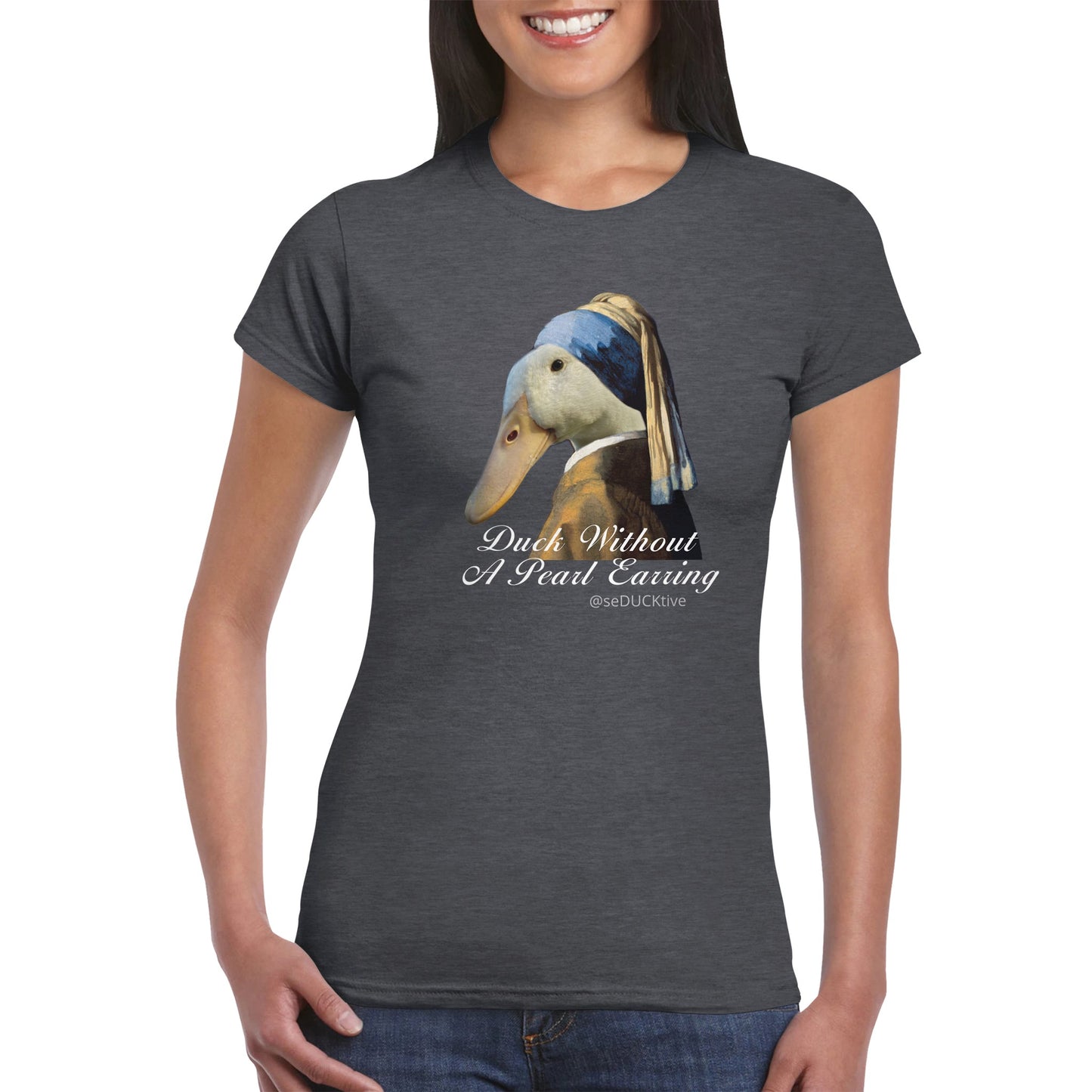 Duck Without A Pearl Earring Womens T-shirt