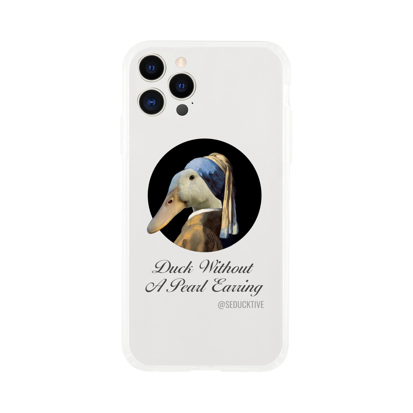 Ducks Without A Pearl Earring Clear iPhone case