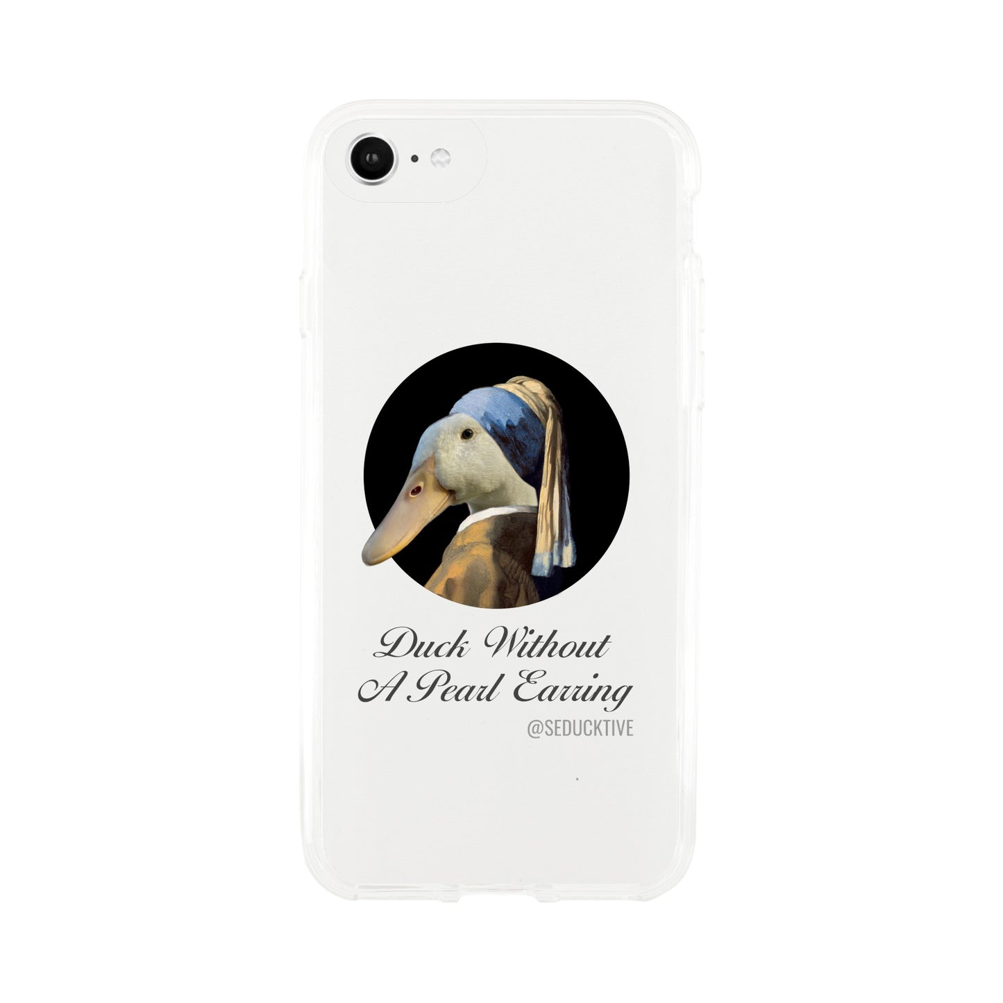 Ducks Without A Pearl Earring Clear iPhone case