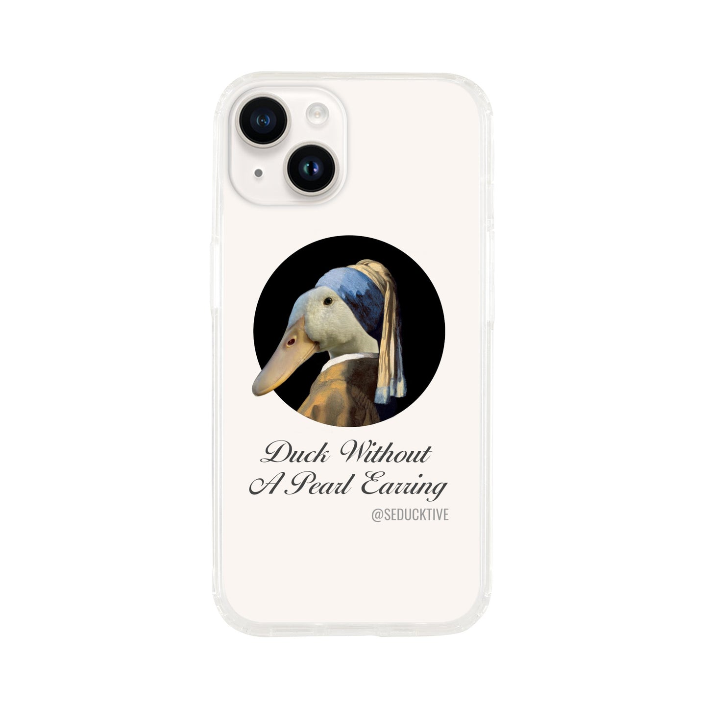 Ducks Without A Pearl Earring Clear iPhone case