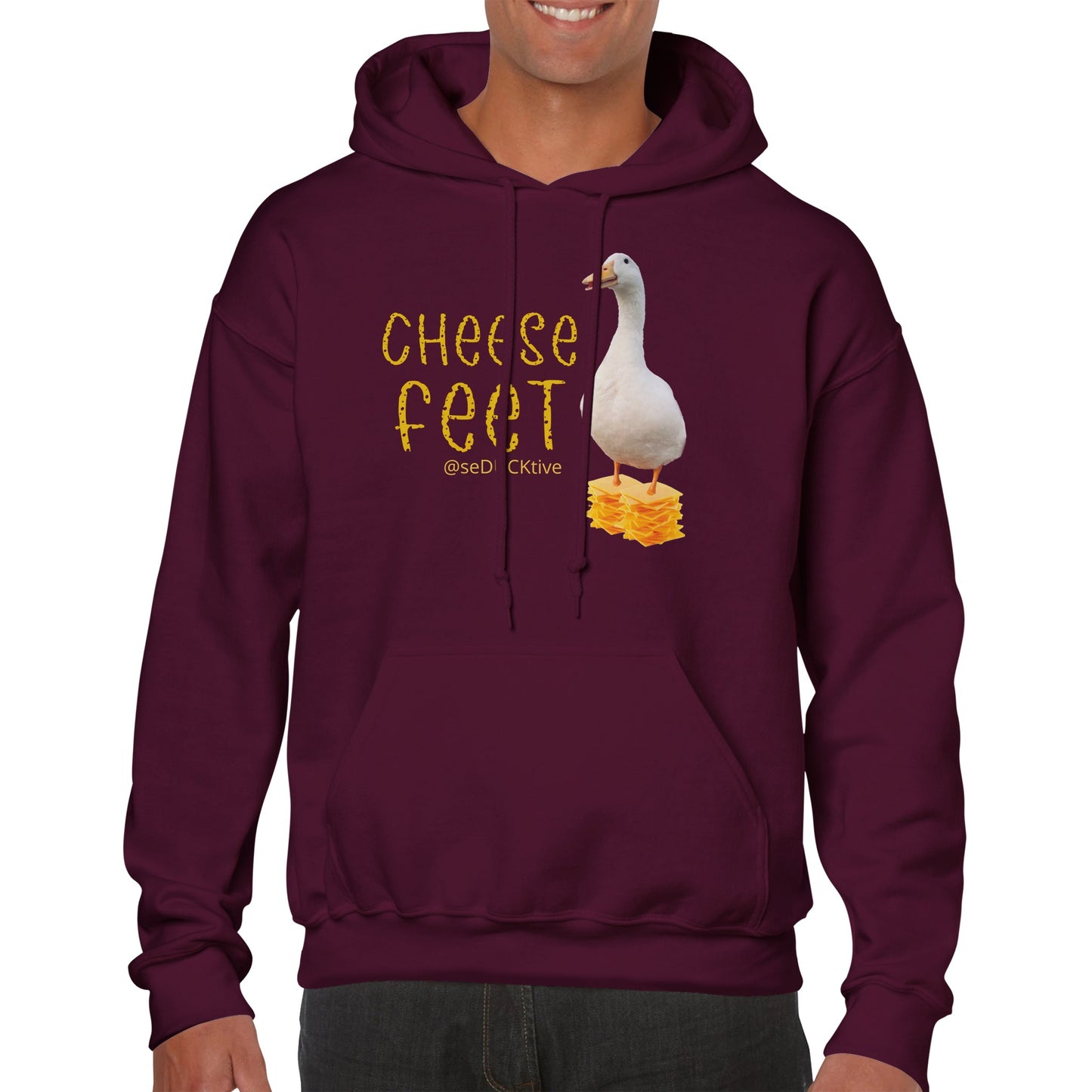 Cheese Feet Pullover Hoodie - Stack of cheese