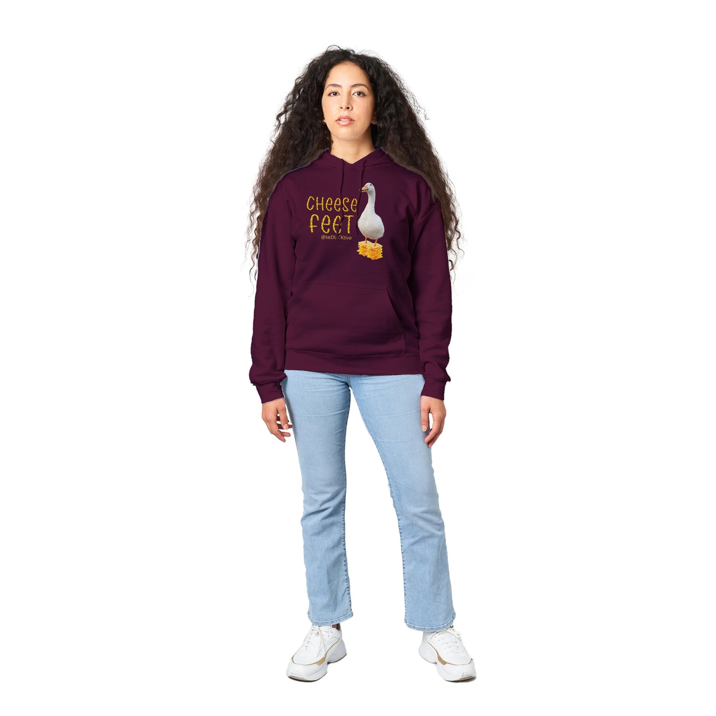 Cheese Feet Pullover Hoodie - Stack of cheese