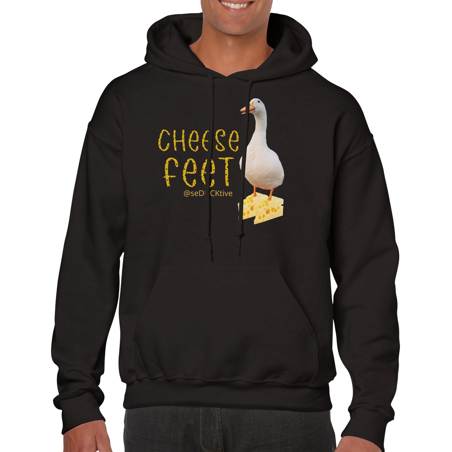 Cheese Feet Pullover Hoodie - Swiss Cheese
