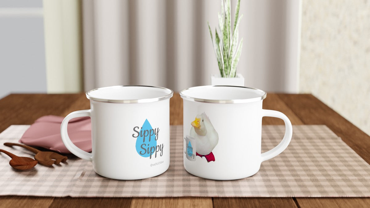 Sippy Sippy White 12oz Enamel Mug