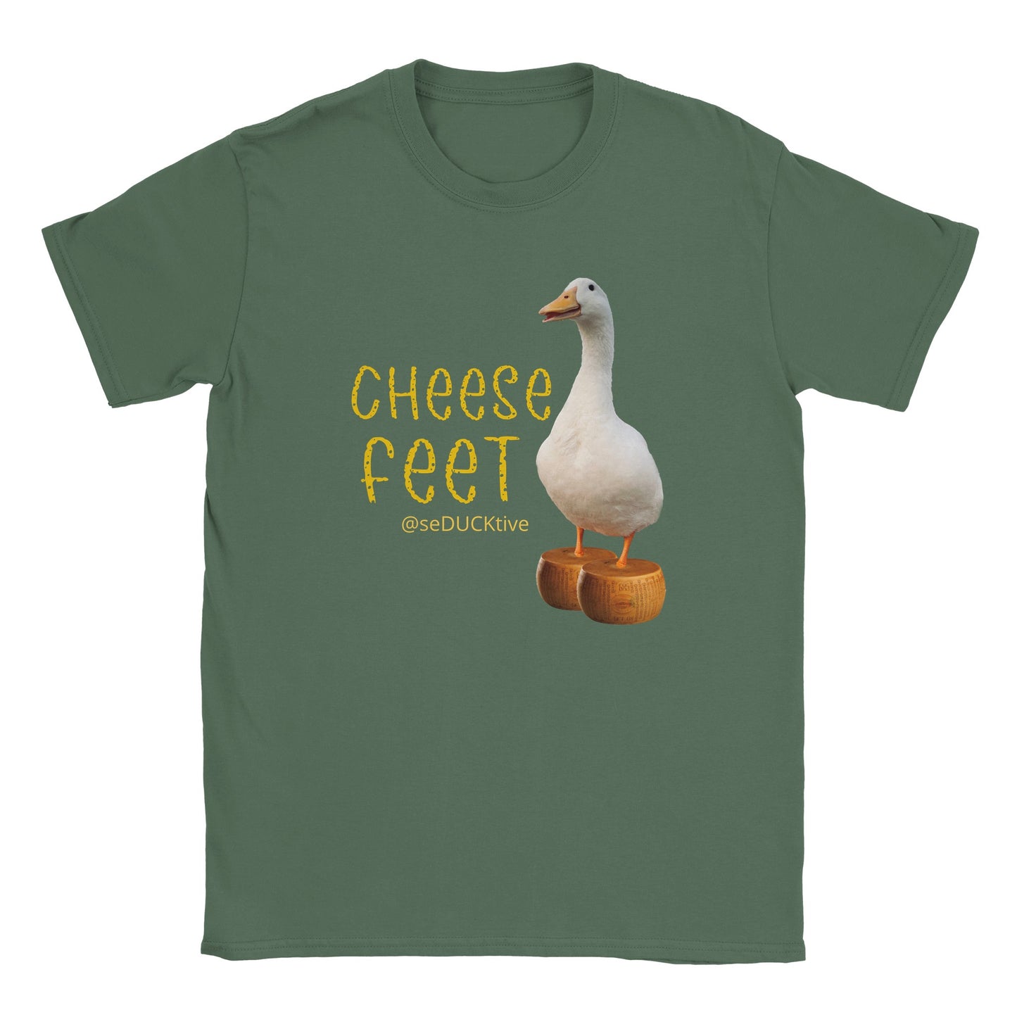 Cheese Feet T Shirt - round cheese