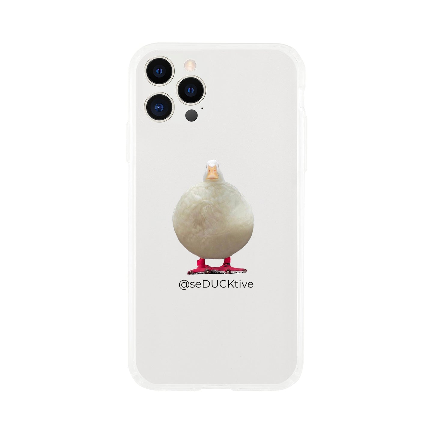 Round Duck Clear Phone Case