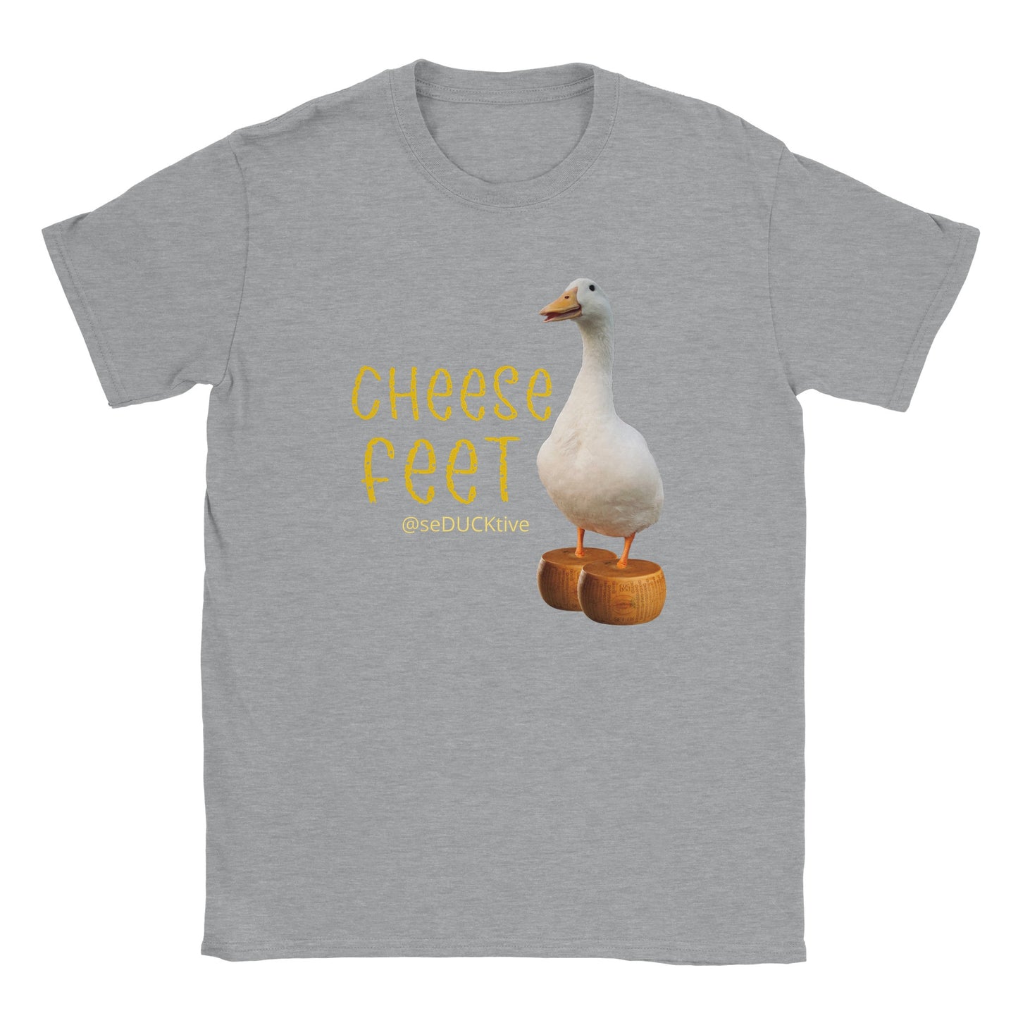 Cheese Feet T Shirt - round cheese