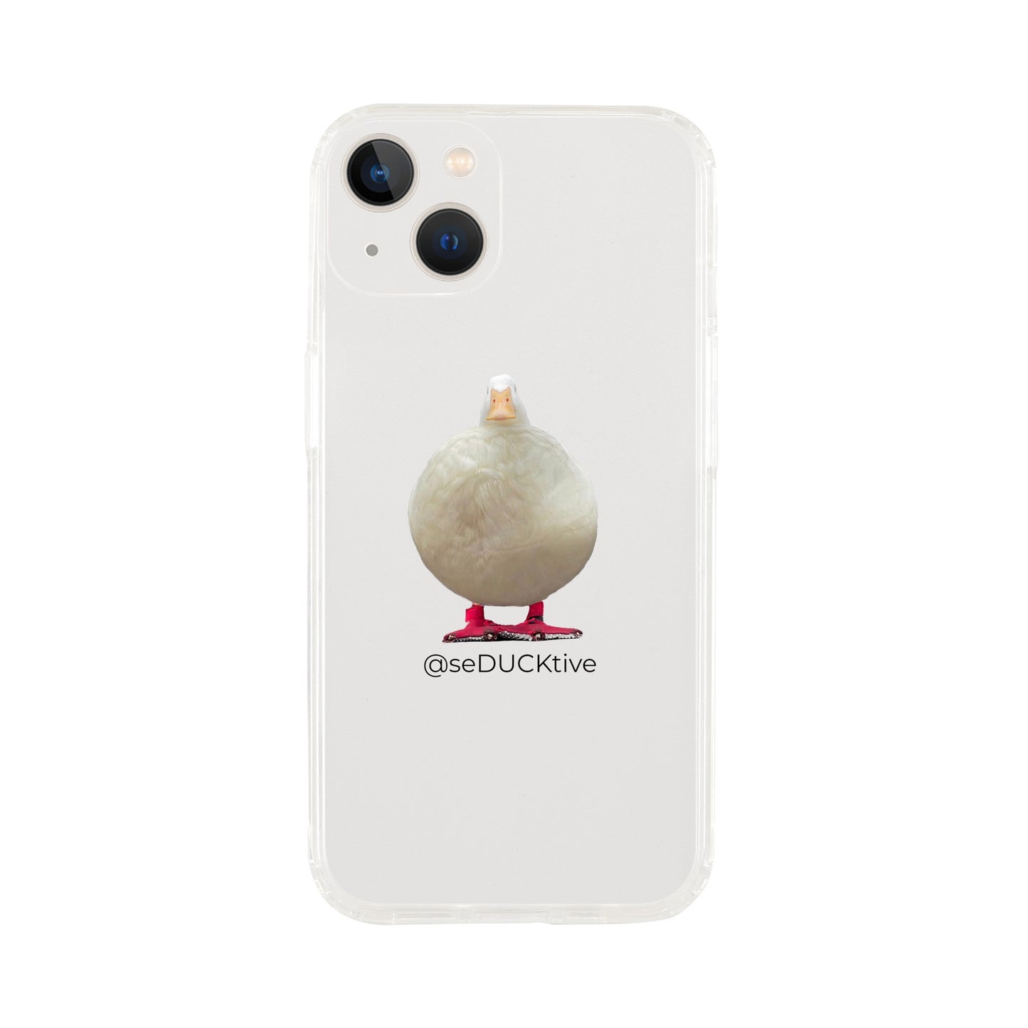 Round Duck Clear Phone Case