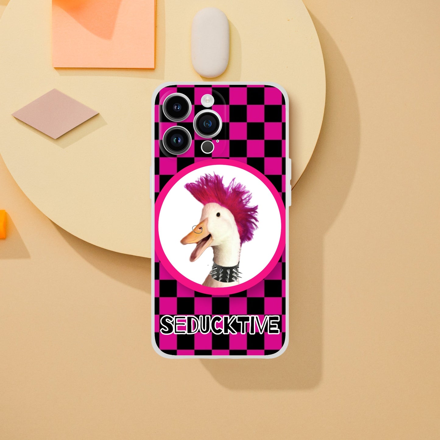 Rock n Roll Wrinkle iPhone Case (Pink)