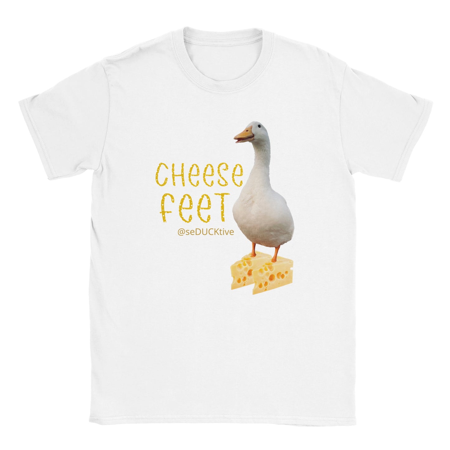 Cheese Feet T Shirt - swiss cheese