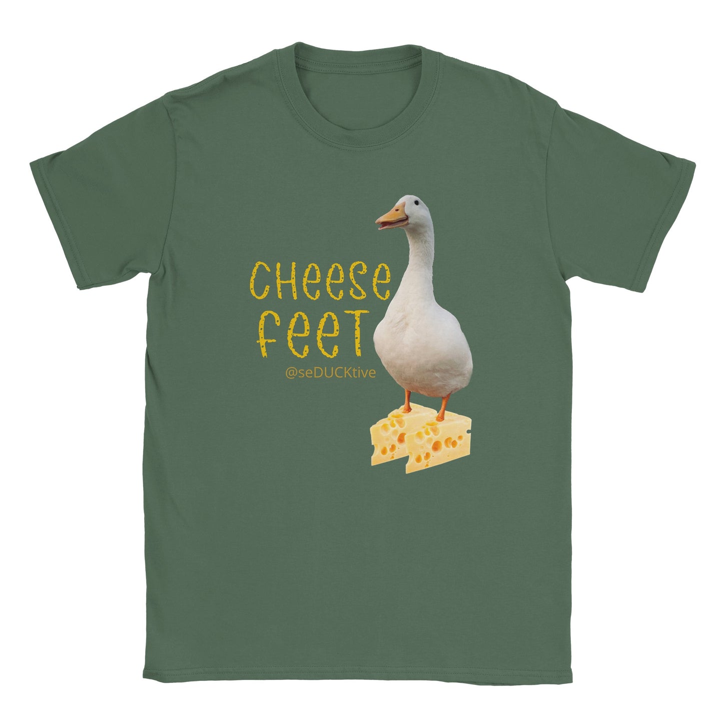 Cheese Feet T Shirt - swiss cheese