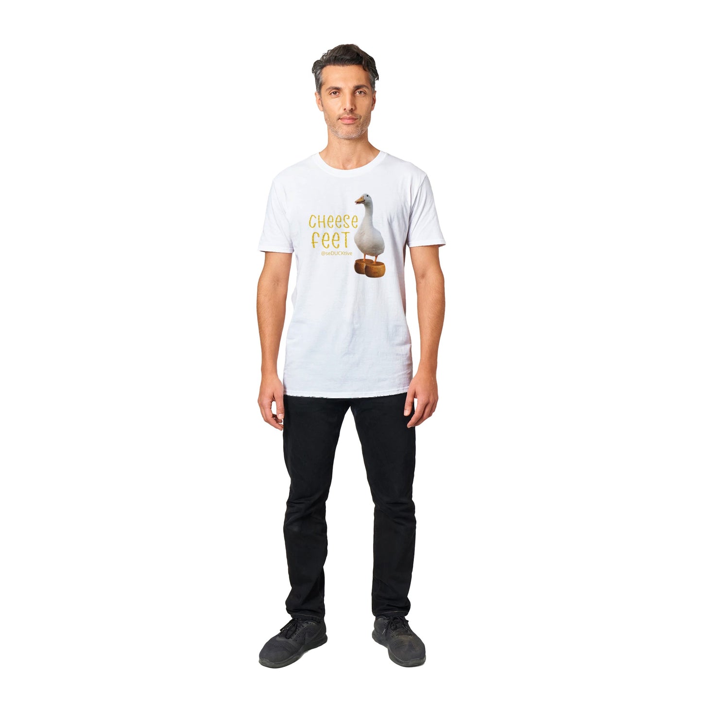 Cheese Feet T Shirt - round cheese