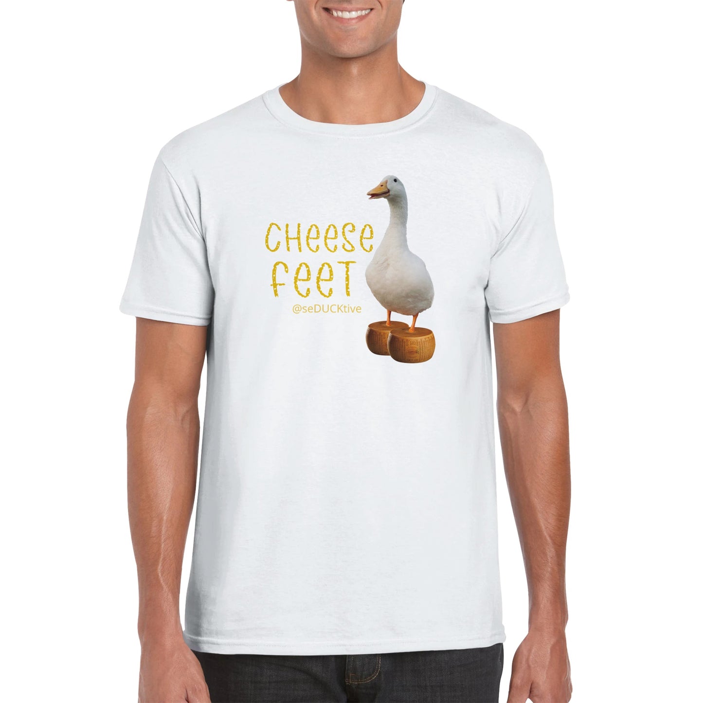 Cheese Feet T Shirt - round cheese