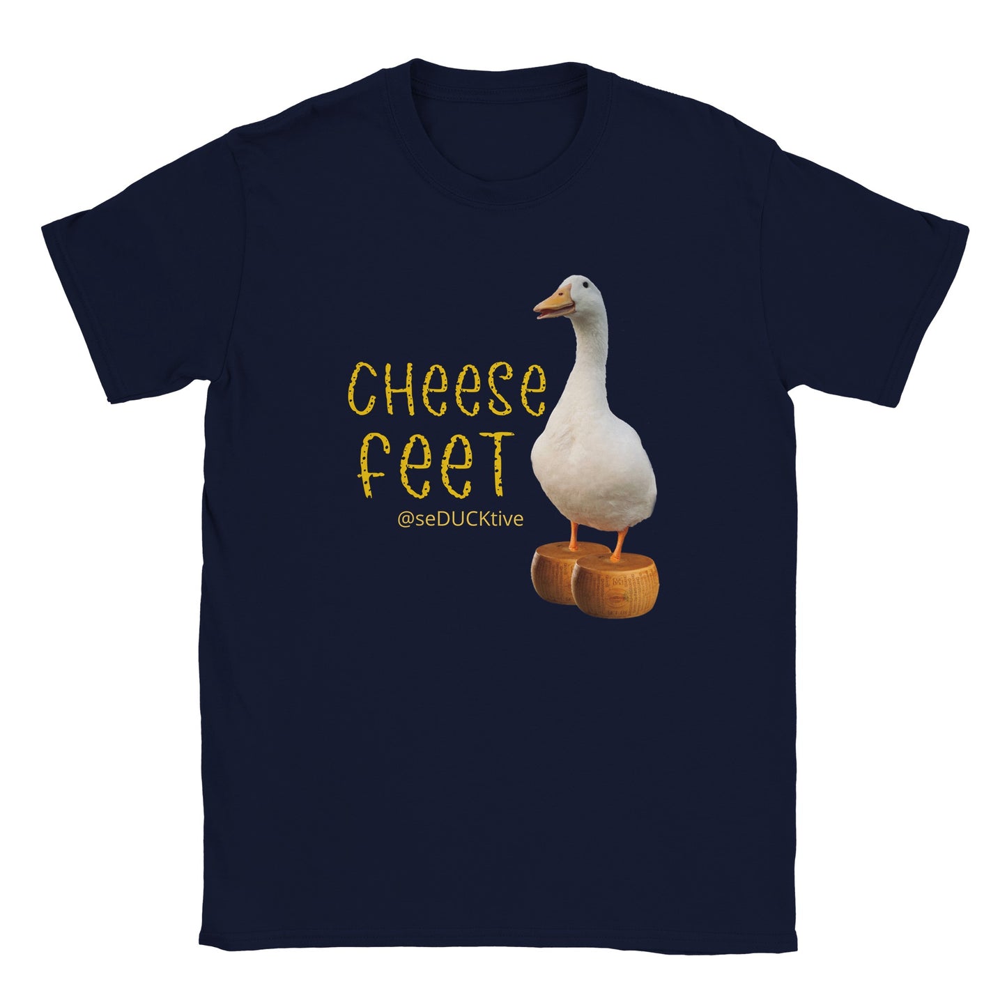 Cheese Feet T Shirt - round cheese