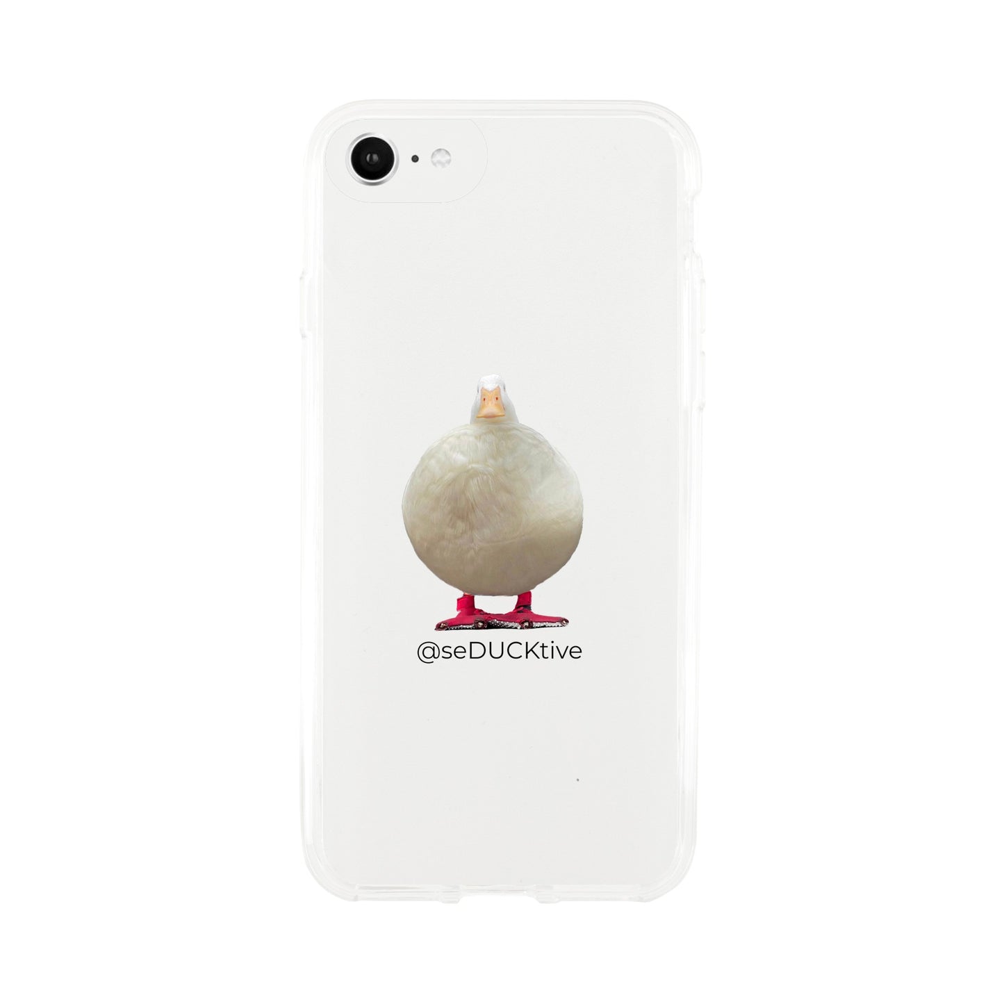 Round Duck Clear Phone Case