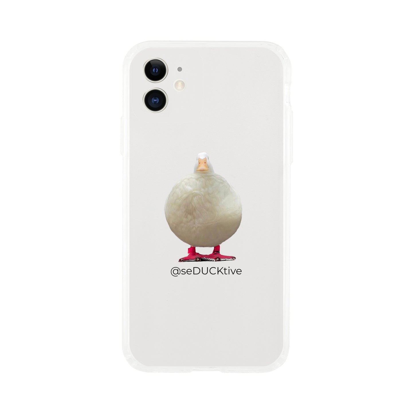 Round Duck Clear Phone Case