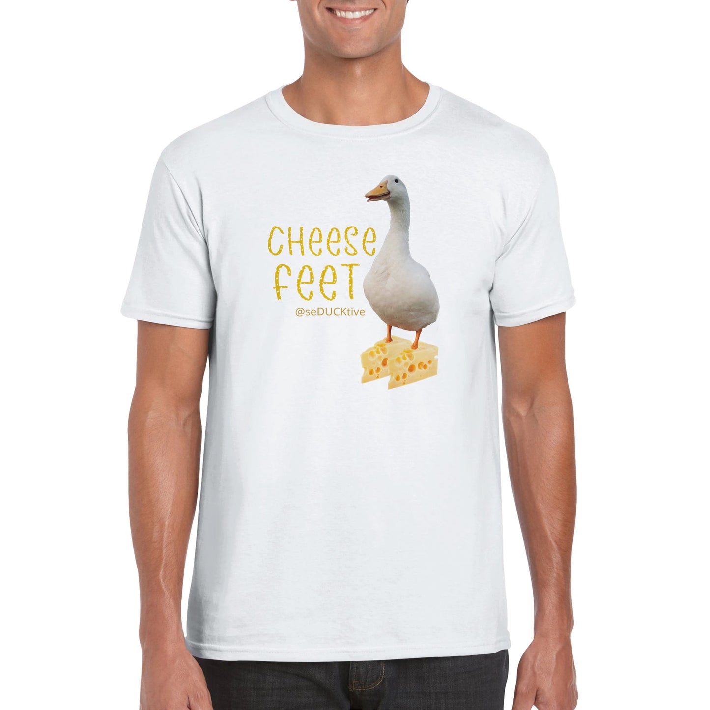 Cheese Feet T Shirt - swiss cheese