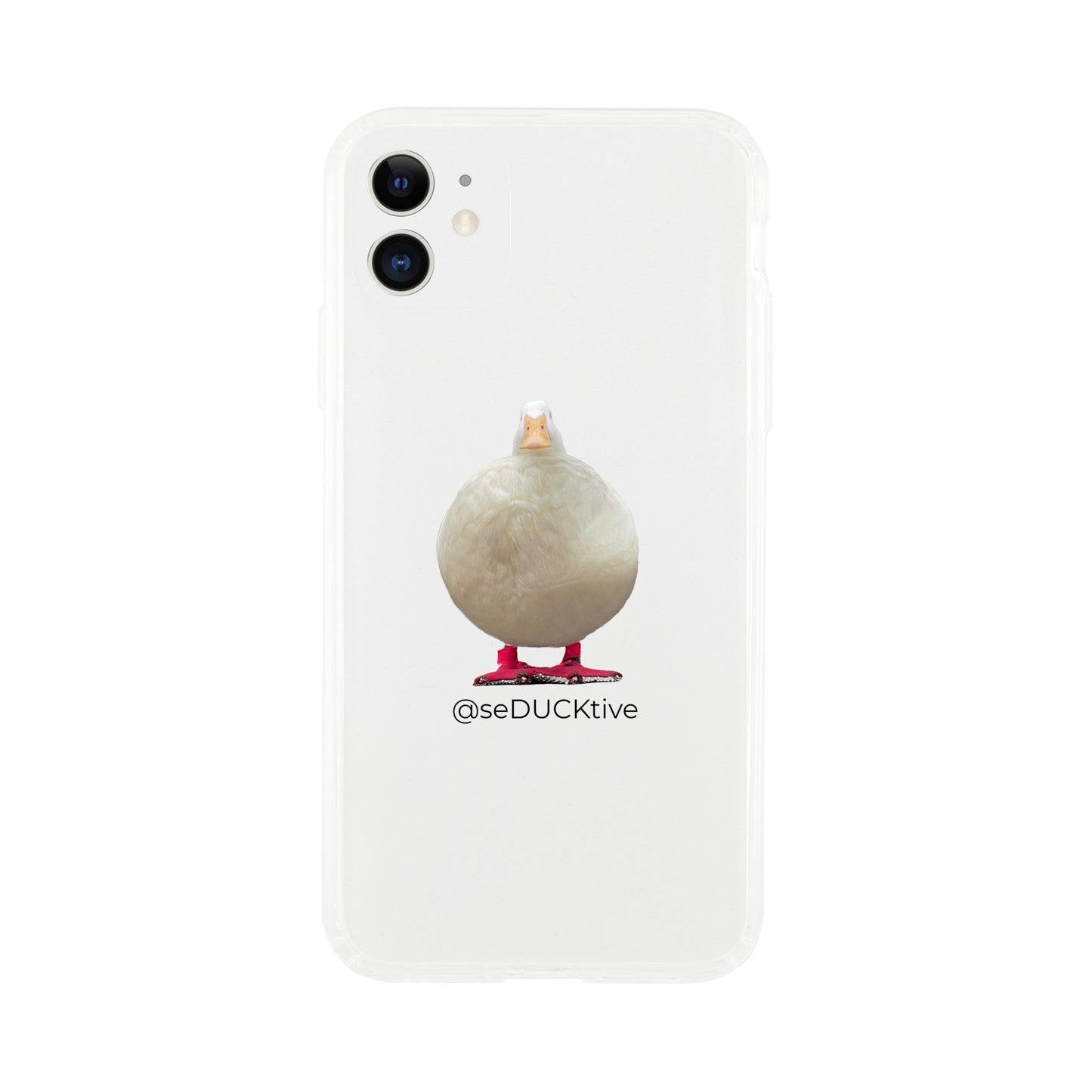 Round Duck Clear Phone Case