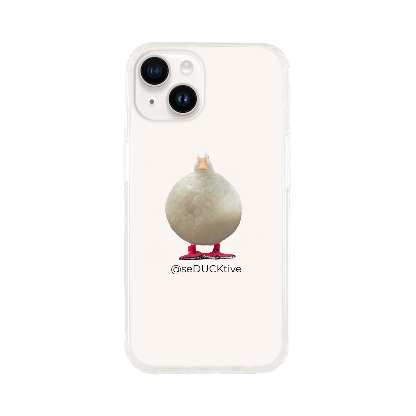 Round Duck Clear Phone Case