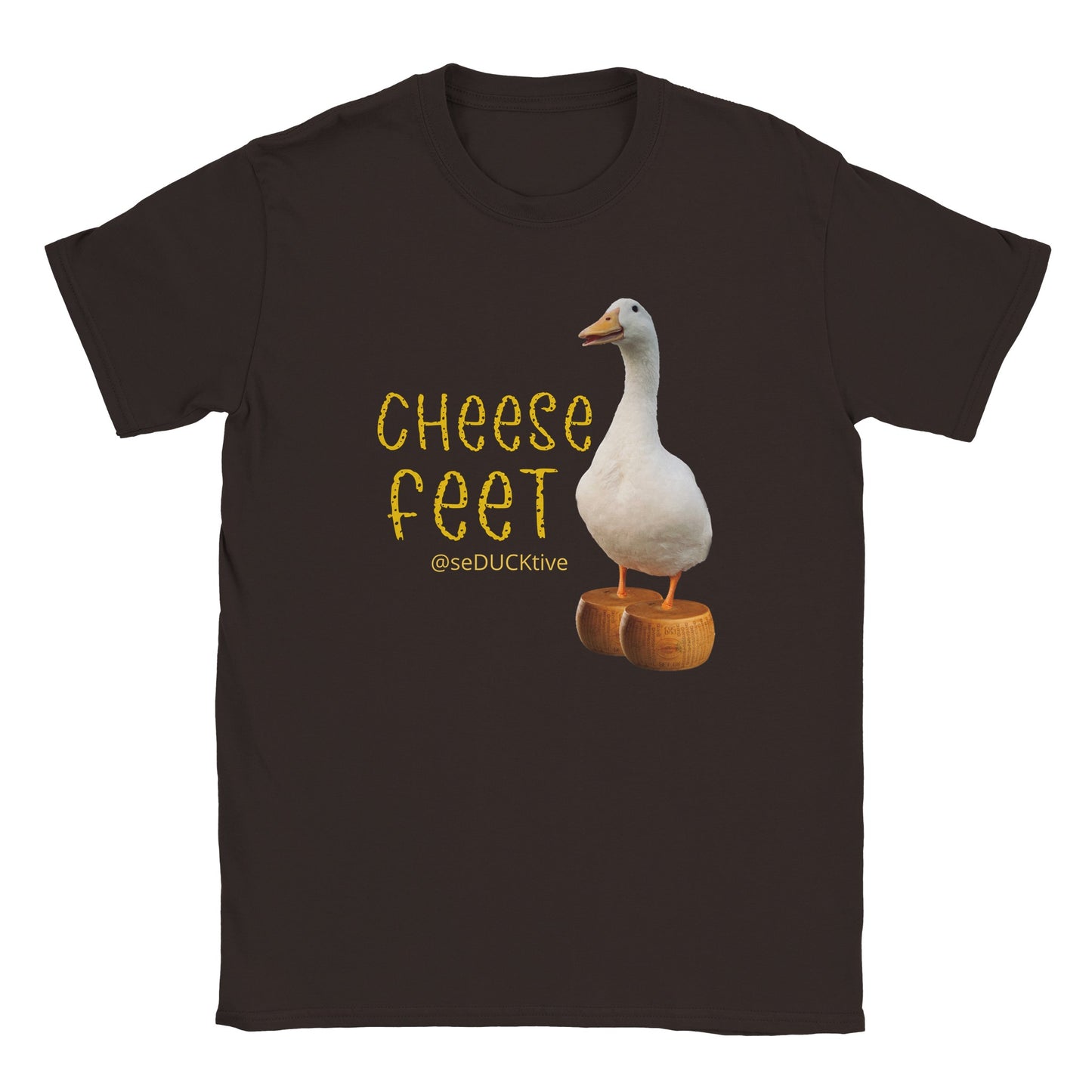 Cheese Feet T Shirt - round cheese